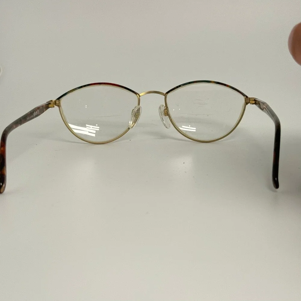 Silhouette M 6262 Gold Tortoise Cat Eye Eyeglass Frames Austria 55-18-130